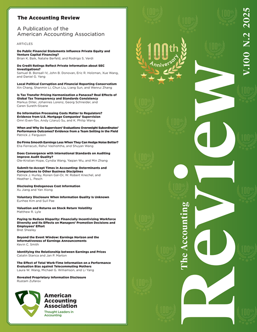 Volume 100 Issue 2 | The Accounting Review | American Accounting ...